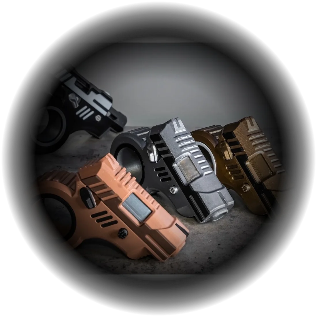 KEPA Fidget Gun — açılı stüdyo çekimi